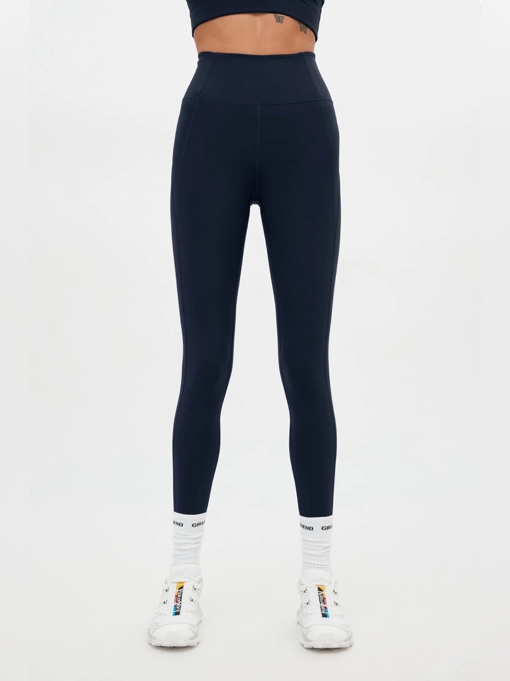 GIRLFRIEND COLLECTIVE Compressive High-Rise 7/8 Length Legging in Skyline Size M